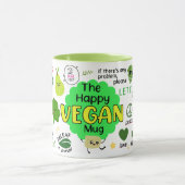 De Happy Vegan Mok - Funny Vegan Mok, Plant gebase (Midden)