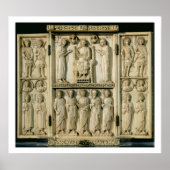 De Harbaville Triptych die Christus Enthroned afsc Poster (Voorkant)