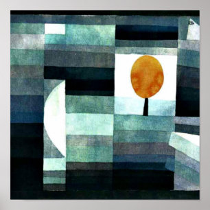 De Harbinger van de herfst door Paul Klee Poster