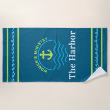 De Harbour Logo Beach handdoek