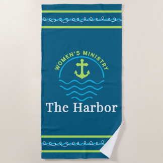 De Harbour Logo Beach handdoek