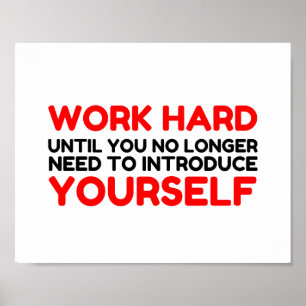 DE HARDE VAN HET WERK LEIDT U ZELF IN POSTER
