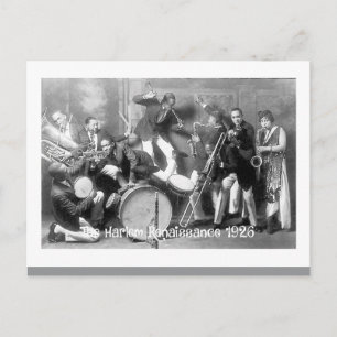 De Harlem Renaissance 1926 – Jazz Era Ansichtkaart Briefkaart