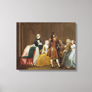 De Harlowe familie, van Samuel Richardson's 'Clar' Canvas Afdruk