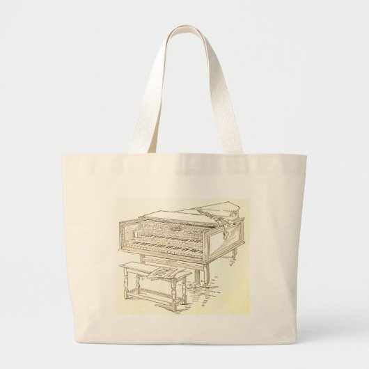 De Harpsichord Bag Grote Tote Bag (Voorkant)
