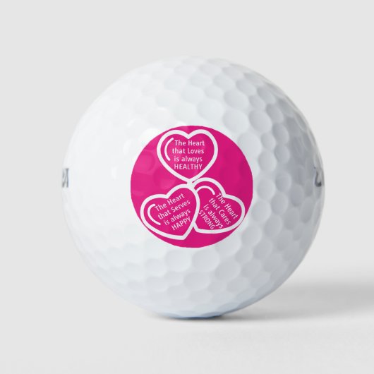 De Hart dat Liefheeft Golfballen (Voorkant)