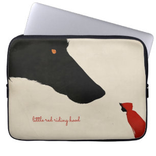 de harteloze wolf en de kleine rode mantel laptop sleeve