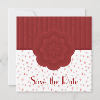 De harten en het Rode Damast bewaren de Save The Date