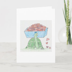 De Harten van de schildpad Feestdagen Kaart