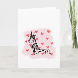 de hartena overvloed van de girafomhelzing w feestdagen kaart