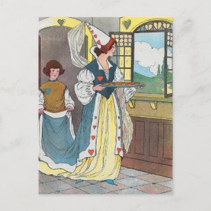 De hartenkoningin maakte wat taarten, kinderrijmpj briefkaart