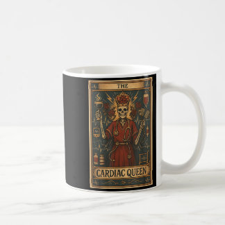 De hartenkoningin tarotkaart skelet cardiologie koffiemok