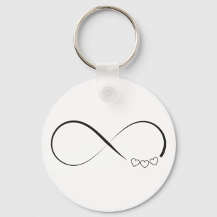 De hartensymbool van de oneindigheid sleutelhanger