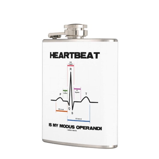 De hartslag is mijn Modus Operandi Sinus Rhythm Heupfles (Links)
