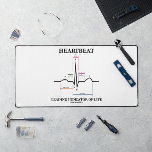 De hartslagleider Indicator van het Leven ECG/EKG Bureaumat