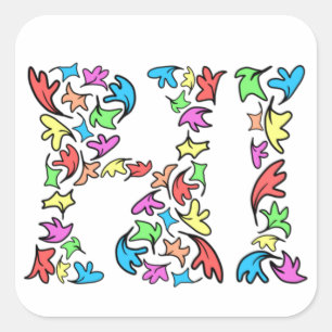 De hartstopper verlaat zijn ontwerp zeer aantrekke vierkante sticker