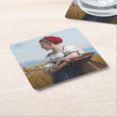 De Harvester, Bouguereau Vierkante Kartonnen Onderzetter (Schuin)