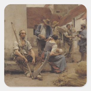 De Harvesters betalen, 1882 Vierkante Sticker