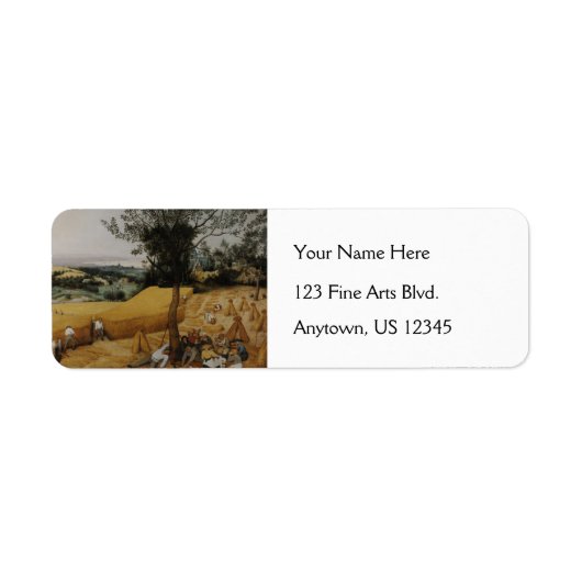 De Harvesters van Pieter Bruegel de Ouder Etiket (Voorkant)