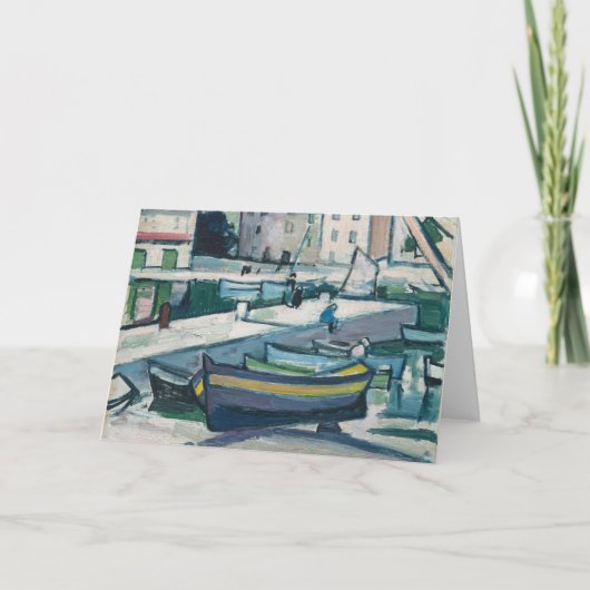 De haven, Cassis | Samuel John Peploe Kaart (Voorkant)