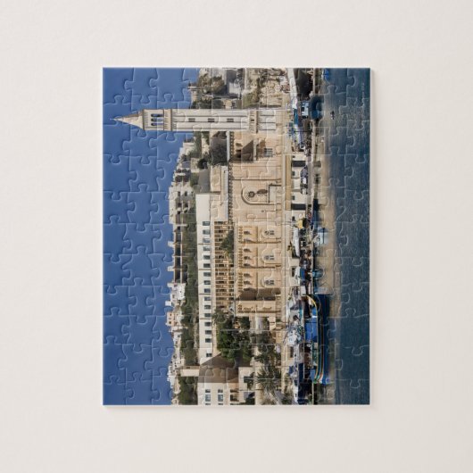 De haven en de kerk in Marsaskala Legpuzzel (Verticaal)