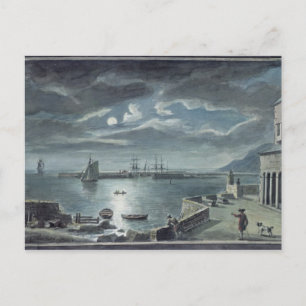De haven en de kobb, Lyme Regis door Moonlight Briefkaart