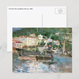 De haven, Nice door Berthe Morisot, Vintage Fine A Briefkaart