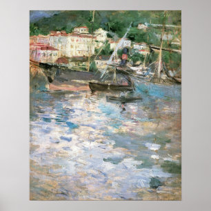 De haven, Nice door Berthe Morisot, Vintage Fine A Poster