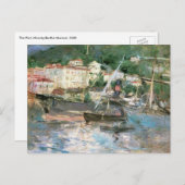 De haven, Nice van Berthe Morisot,  fijne kunst Briefkaart (Voorkant / Achterkant)