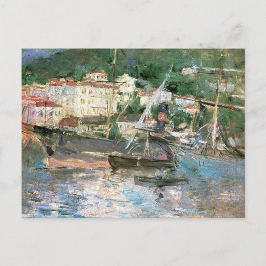 De haven, Nice van Berthe Morisot,  fijne kunst Briefkaart (Voorkant)