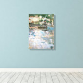 De haven, Nice van Berthe Morisot,  fijne kunst Canvas Afdruk (Insitu (Houten vloer))