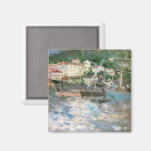 De haven, Nice van Berthe Morisot,  fijne kunst Magneet (Voorkant / Achterkant)