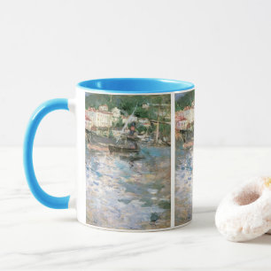 De haven, Nice van Berthe Morisot, Vintage Fine Ar Mok