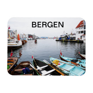 De haven van Bergen in Noorwegen Magneet