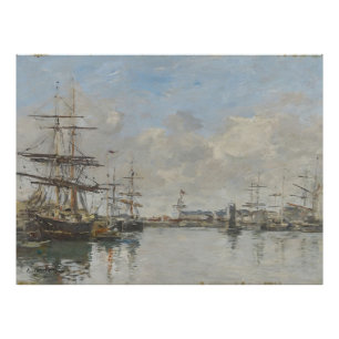 De haven van Le Havre (ca. 1885-90) Foto Afdruk