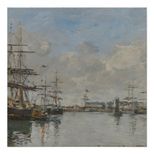 De haven van Le Havre (ca. 1885-90) Perfect Poster
