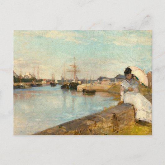 De haven van Lorient door Berthe Morisot Briefkaart (Voorkant)
