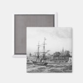 De haven van New Orleans Magneet (Voorkant / Achterkant)