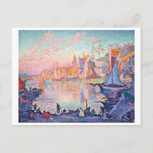 De haven van Saint-Tropez, Signac Briefkaart (Voorkant)