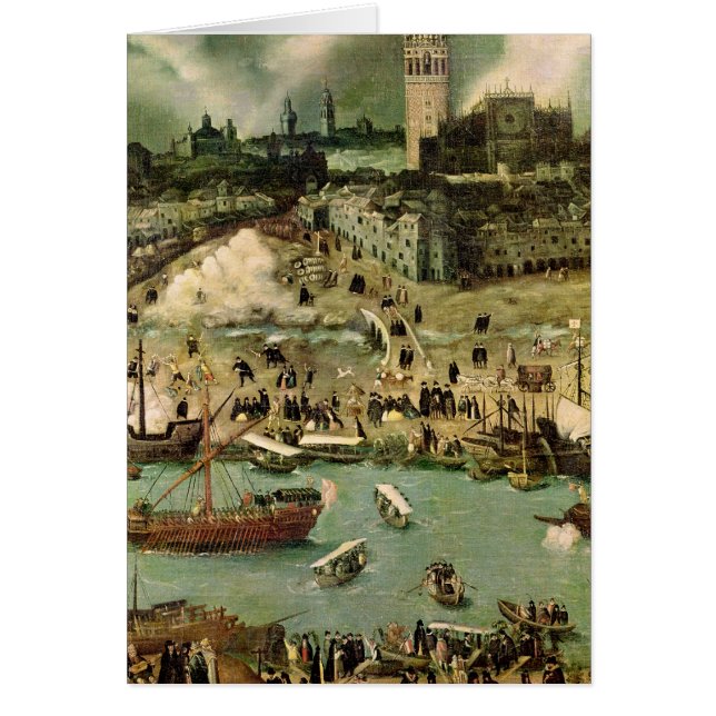 De haven van Sevilla, c.1590 (Voorkant)