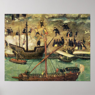 De haven van Sevilla, c.1590 Poster
