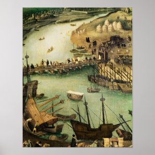 De haven van Sevilla, c.1590 Poster