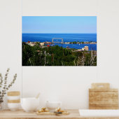 De haven van Skyline Poster (Keuken)