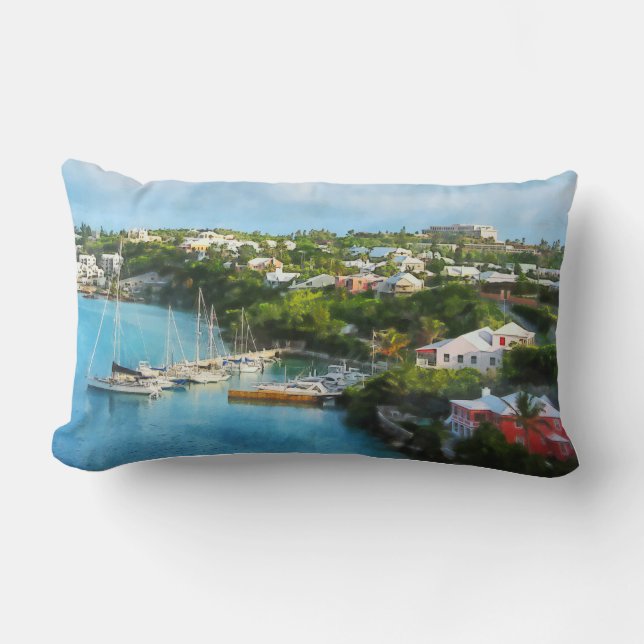 De haven van St. George's, Bermuda Kussen (Voorkant)
