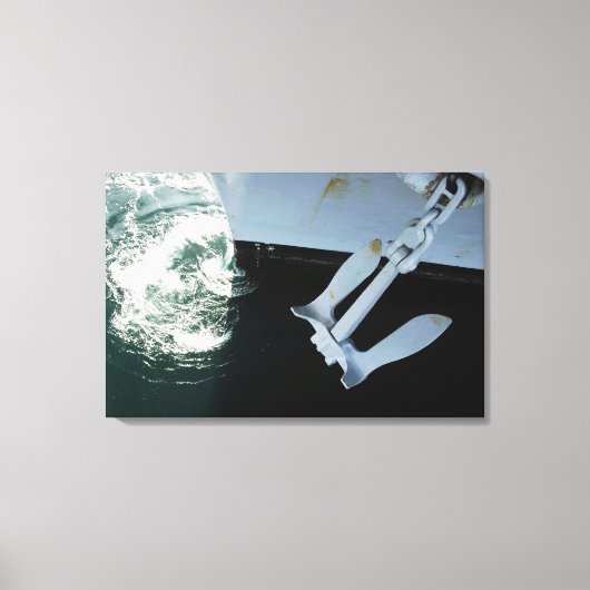De havenzijde Mark II Stockless Anchor Canvas Afdruk (Voorkant)