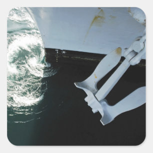 De havenzijde Mark II Stockless Anchor Vierkante Sticker