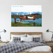 De Havilland Beaver Floatplane Canvas Afdruk (Insitu (Slaapkamer))