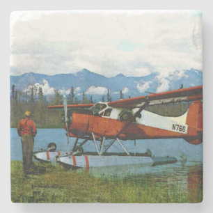 De Havilland Beaver Floatplane Stenen Onderzetter