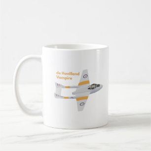 de Havilland Vampire British WW2 Airplane Koffiemok