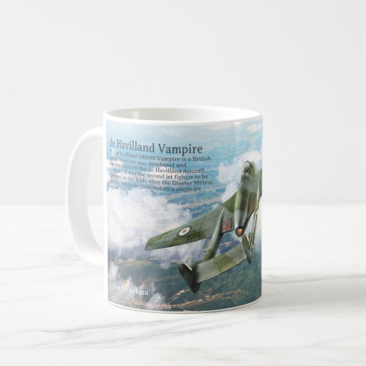 de Havilland Vampire Koffiemok (Voorkant links)